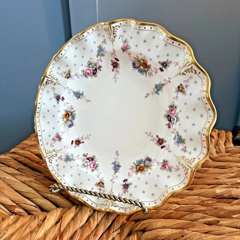 Royal Crown‎ Derby Royal Antoinette Dinner Plate 7019225 English Bone China 10